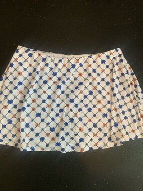 Tail White Skort/Skirt with Blue and Orange Floral Lattice -XL